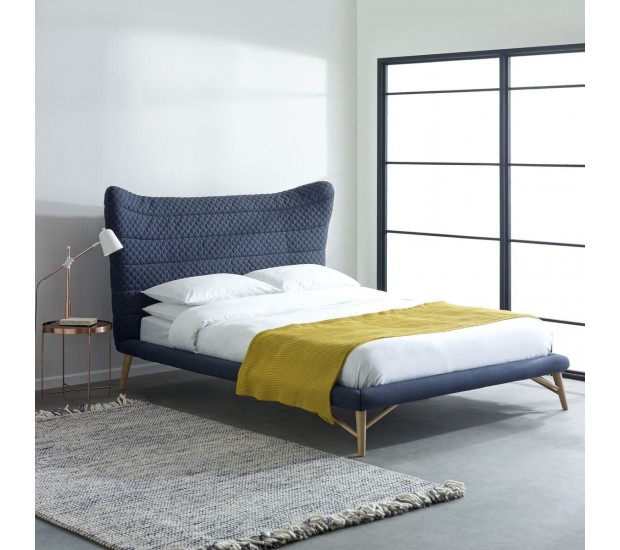 Bandak King Bed Navy Blue, Navy Bed Frame Double